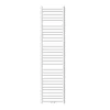 Sèche-Serviettes Eau Chaude|Luxebath Radiateur Design Sahara Non Electrique - 400 x 1800 mm - Blanc - Connexion Central - sans Kit de Raccordement - Forme Courbé