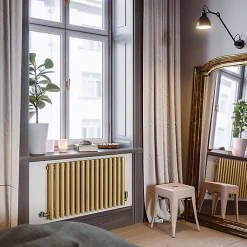 Matisere Radiateur doré mixte de 600mm de haut et 790mm de large - 602 Watt - TUN600/790VWSY7BRA