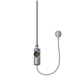 Sèche-Serviettes Mixte|Luxebath Radiateur Electrique Sahara 500x800 mm, Chrome, Sèche-Serviettes en Panneau, Raccordement Latéral Courbé, Barre Chauffante