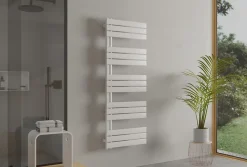 Bernstein Radiateur et sèche-serviettes design D16W, raccord gauche ou droite - blanc - 160x50cm, Sans kit de connexion