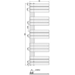 Bernstein Radiateur et sèche-serviettes design D16G gris anthracite, raccord gauche ou droite - 160x50cm, Sans kit de connexion