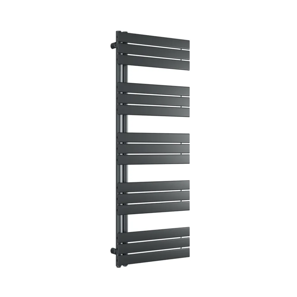 Bernstein Radiateur et sèche-serviettes design D16G gris anthracite, raccord gauche ou droite - 160x50cm, Sans kit de connexion