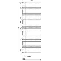 Bernstein Radiateur et sèche-serviettes design D16W, raccord gauche ou droite - blanc - 160x60cm, Sans kit de connexion