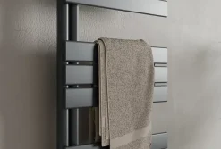 Bernstein Radiateur et sèche-serviettes design D16G gris anthracite, raccord gauche ou droite - 160x60cm, Sans kit de connexion