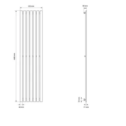 Luxebath Radiateur Panneau Design Stella, 370x1800 mm, Blanc