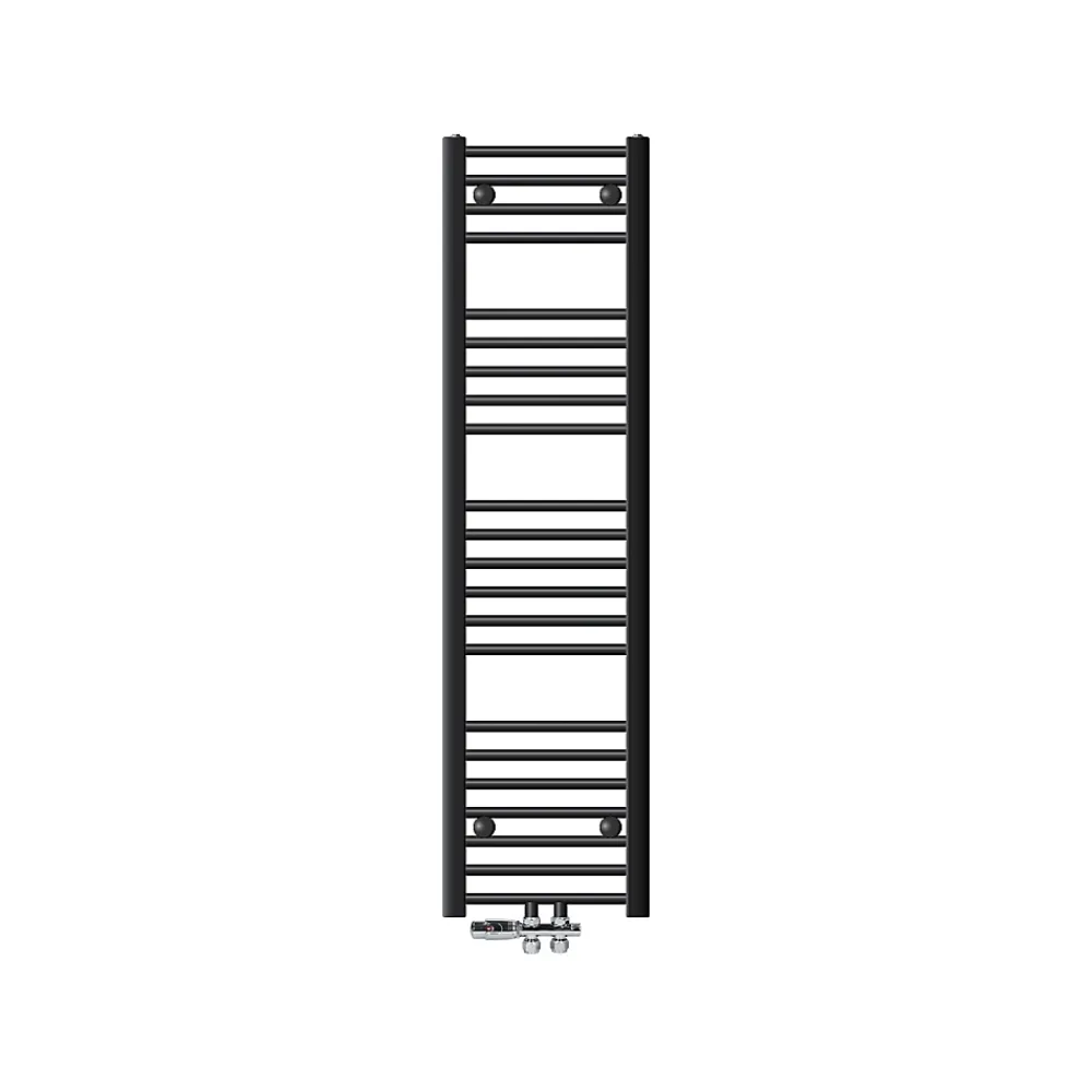 Sèche-Serviettes Mixte|ECD Germany Radiateur Salle de Bain 300x1400 mm Anthracite Droite Raccord Central au Bas
