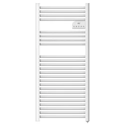 Sèche-Serviettes Électrique|Cosy up Radiateur sèche serviettes électriques à inertie sèche barres rondes 750W thermostat programmable Cosyup Olen Blanc Garantie 3 ans