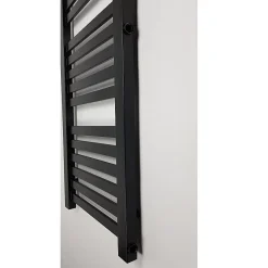 Stano Radiateur sèche-serviettes eau chaude design BERYL 115 x 44 cm noir mat