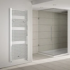 Kibath Radiateur sèche-serviettes circuit de chauffage 150 cm x 50 cm finition chrome poli en acier
