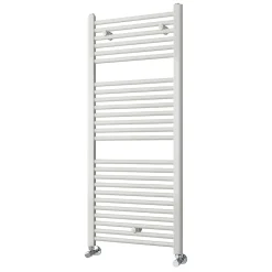 Sèche-Serviettes Eau Chaude|Kibath Radiateur sèche-serviettes circuit de chauffage 120 cm x 50 cm finition BLANC brillant en acier