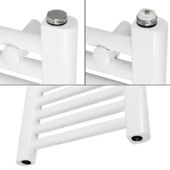 Luxebath Radiateur Sèche-Serviettes Sahara - 300 x 1800 mm - Blanc - Connexion Latéral - sans Kit de Raccordement - Forme Droite