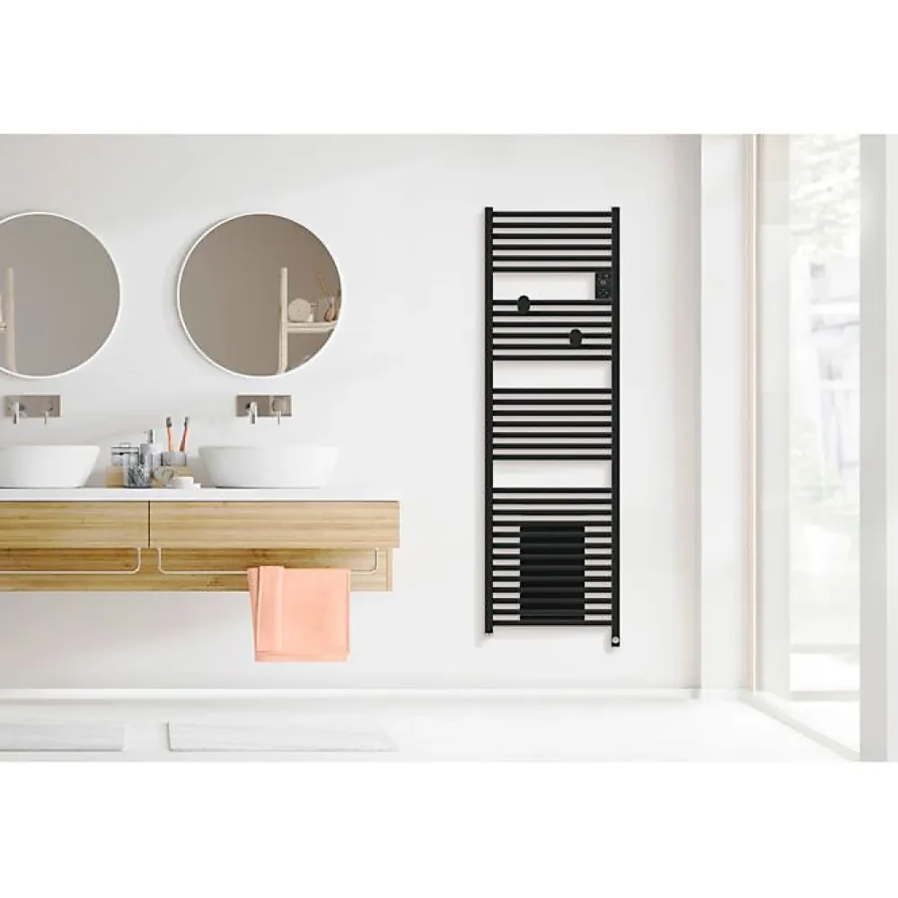 Thermor Radiateur sèche-serviettes électrique Riva 5 - Avec soufflerie - 750W+1000W - Dimensions: 1631 x 500 x 134 mm