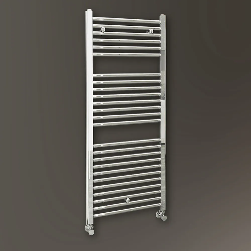 Kibath Radiateur sèche-serviettes circuit de chauffage 120 cm x 50 cm finition chrome poli en acier