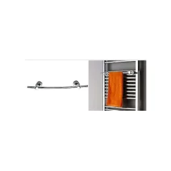 Bernstein Radiateur sèche-serviettes design 180x50cm acier inox - Chrome - R20C - Avec porte-serviette, Sans kit connexion