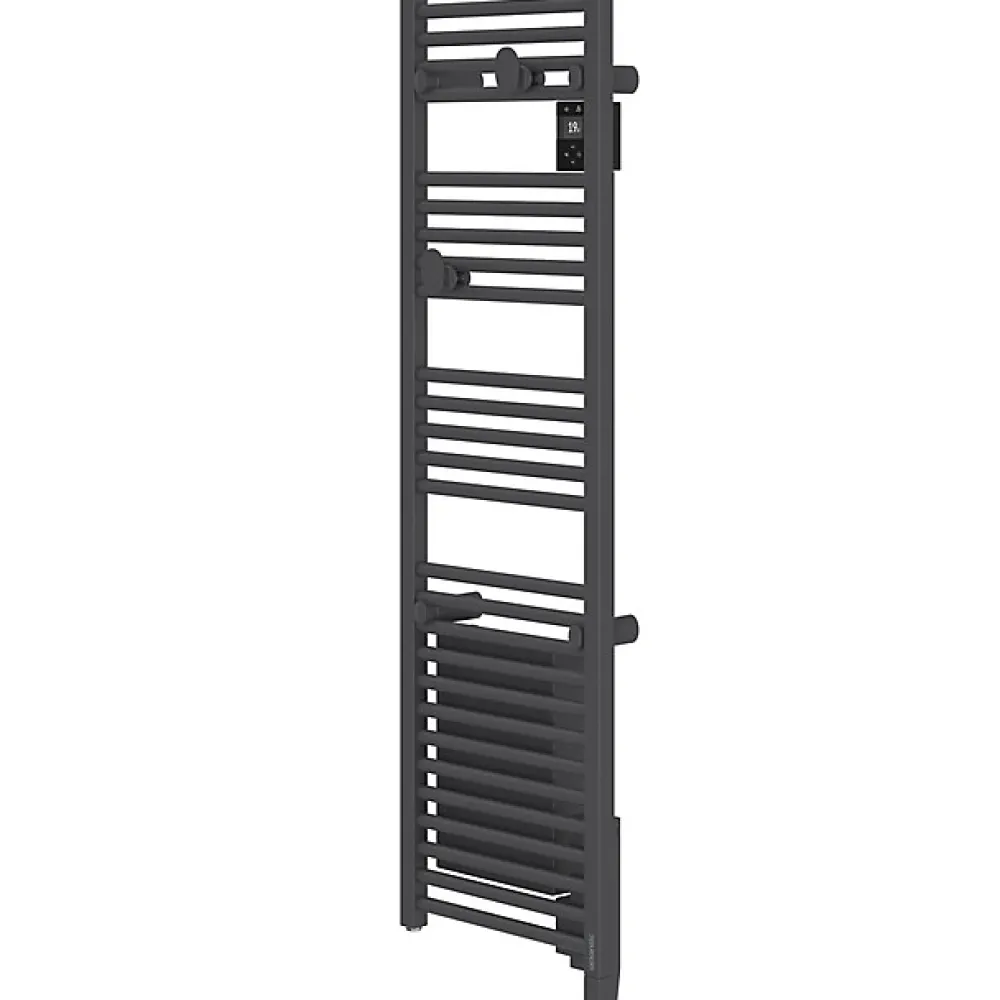 Atlantic Radiateur sèche-serviettes connecté Doris avec soufflerie étroit 1500W Anthracite - - 851288