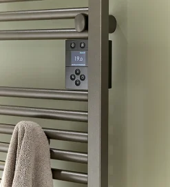 Atlantic Radiateur sèche-serviettes connecté Doris avec soufflerie étroit 1500W Anthracite - - 851288