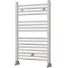 Kibath Radiateur sèche-serviettes circuit de chauffage 80 cm x 50 cm finition BLANC brillant en acier