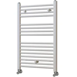 Kibath Radiateur sèche-serviettes circuit de chauffage 80 cm x 50 cm finition BLANC brillant en acier