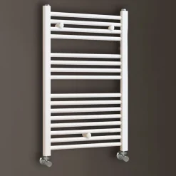 Kibath Radiateur sèche-serviettes circuit de chauffage 80 cm x 50 cm finition BLANC brillant en acier
