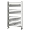 Sèche-Serviettes Eau Chaude|Kibath Radiateur sèche-serviettes circuit de chauffage 80 cm x 50 cm finition chrome poli en acier