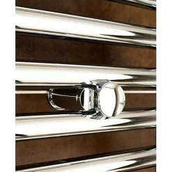 Sèche-Serviettes Eau Chaude|Kibath Radiateur sèche-serviettes circuit de chauffage 80 cm x 50 cm finition chrome poli en acier