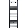 Stano Radiateur sèche-serviettes eau chaude CODA 120 x 40 cm noir mat
