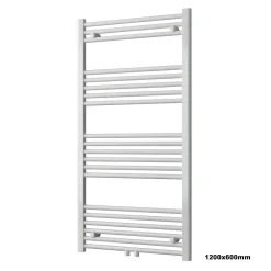 Bernstein Radiateur sèche-serviettes 120x60cm design de salle de bain en laiton - Blanc - R18W - Sans porte-serviette ni kit de connexion