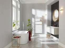 Thermor Radiateur sèche-serviettes ALLURE 3 Classique - Sèche-serviettes Allure 3 mat à droite avec soufflerie 1750W blanc satin