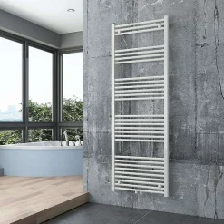 Bernstein Radiateur sèche-serviettes 170x60cm design de salle de bain en laiton - Blanc - R18W - Sans porte-serviette ni kit de connexion