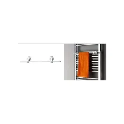 Bernstein Radiateur sèche-serviettes 170x60cm design salle de bain en laiton, Blanc, R18W, Avex Porte-serviette droit, Sans kit de connexion