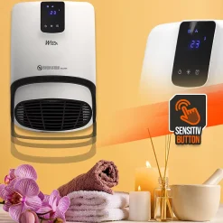 Warm Tech Radiateur soufflant mural sèche serviettes 2000W
