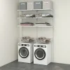 Form Rangement buanderie 2 colonnes avec 2 paniers H. 200 x L. 132 x P. 40 cm