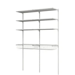 Form Rangement buanderie 2 colonnes avec 2 paniers H. 200 x L. 132 x P. 40 cm