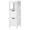Calicosy Rangement de Salle de Bain 2 Tiroirs L89 cm - Blanc