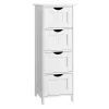 Calicosy Rangement de salle de bain Blanc avec 4 tiroirs - L30 cm