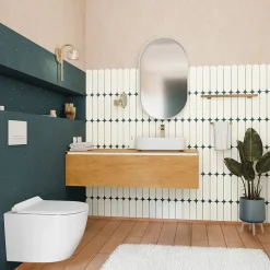 Grohe Rapid SL Pack WC bâti-support + WC suspendu sans bride Ceramia avec abattant SoftClose + plaque chrome (GRRCEPXWR14-FR)