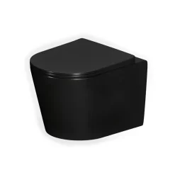 Wc Suspendu|Grohe Rapid SL pack WC bâti-support + WC sans bride Ceramia avec abattant SoftClose + plaque noir mat (GRRCE14BMT01-FR)