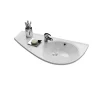 Vasque À Encastrer|Ravak Avocado Comfort Lavabo 85x45cm, style asymétrique gain de place orientation gauche avec perçage et trop plein (XJ1L1100000)