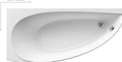 Ravak Avocado Ensemble Baignoire d'angle, orientation droite 160 x 75 cm en acrylique, Blanc + Tablier 160 cm + Pieds