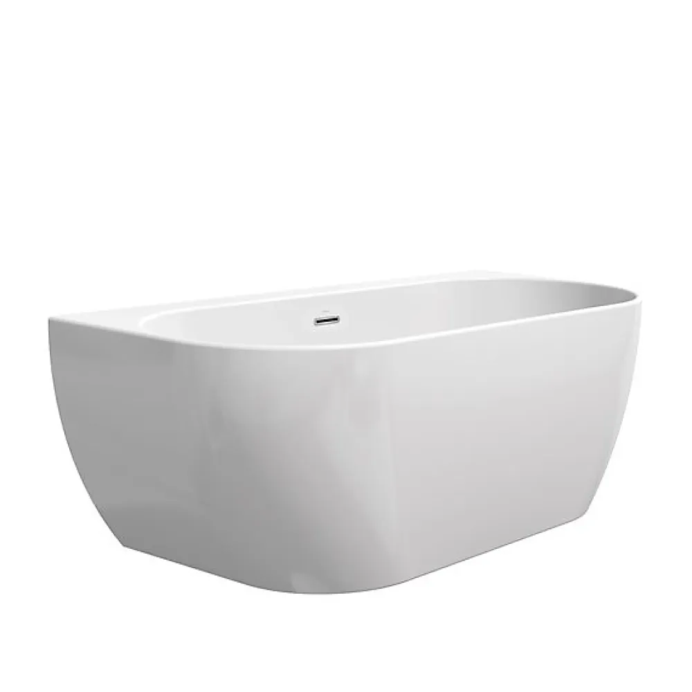 Ravak Freedom W 166 x 80 cm Baignoire semi-îlot en acrylique, sans pieds, blanc (XC00100024)