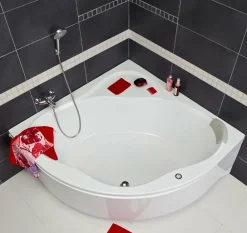 Baignoire D'Angle|Ravak Newday 150x150 cm Baignoire d'angle en acrylique, sans pieds, blanc (C661000000)