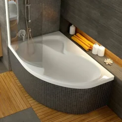 Baignoire D'Angle|Ravak Rosa II 170 x 105 cm Baignoire d'angle orientation gauche en acrylique, sans pieds, blanc (C221000000)