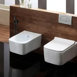 Robinet De Bidet|Rea Robinet Bidet Douchette Noir Mural Monocommande