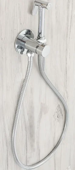 Rea Robinet Bidet Douchette Chrome Mural Monocommande