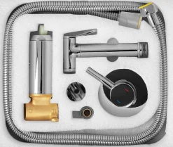 Rea Robinet Bidet Douchette Chrome Mural Monocommande