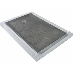 Receveur De Douche|U-tile Receveur 120 x 90 cm HD en pierre naturelle gris grille excentrée