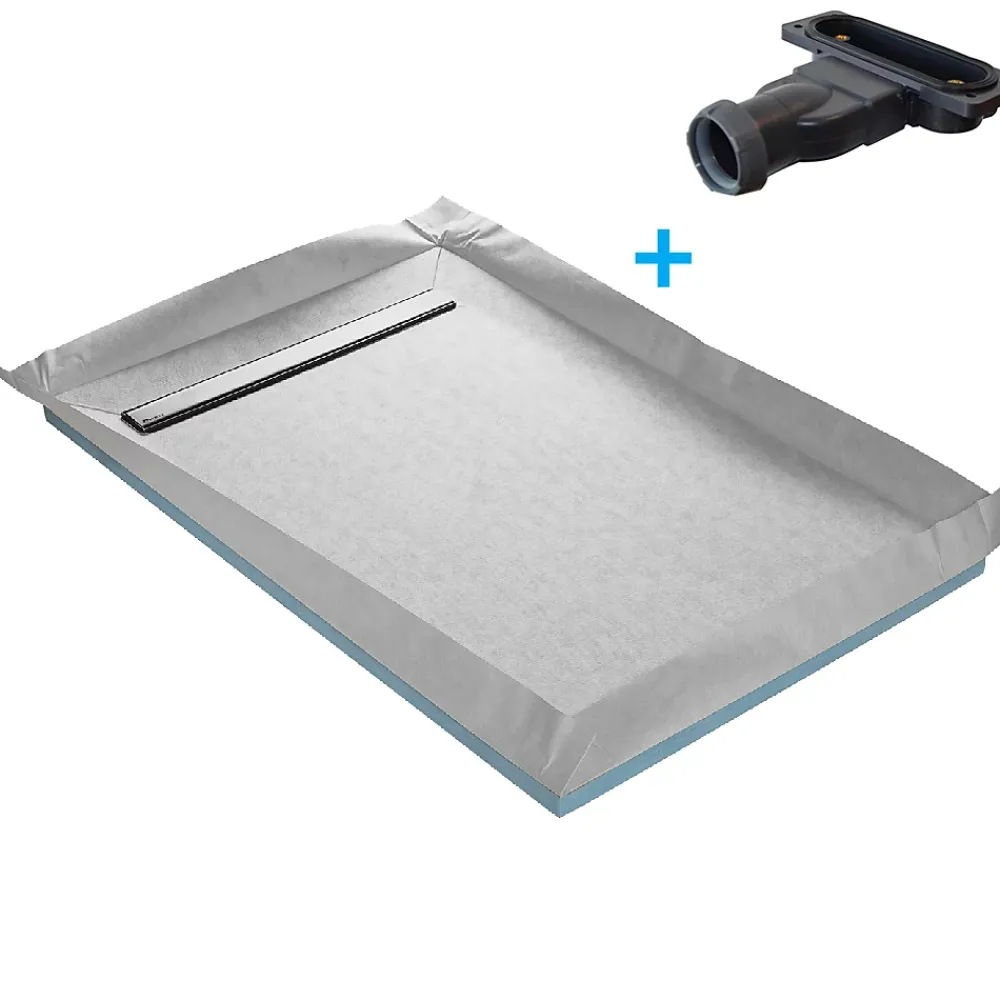 U-tile Receveur de douche à carreler caniveau 120 x 80 cm