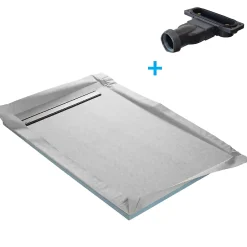 U-tile Receveur de douche à carreler monopente 150 x 100 cm