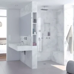 Wedi Receveur de douche à carreler 90 x 90 Fundo Primo carré écoulement centrée