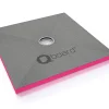 Qboard Receveur de douche à carreler 90 x 90 cm, extra-plat, Liquid